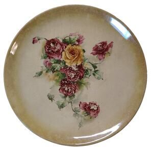 Dresden Roses Vintage/Antique 1909-1925 China Plate Authentic Shabby Wall Decor